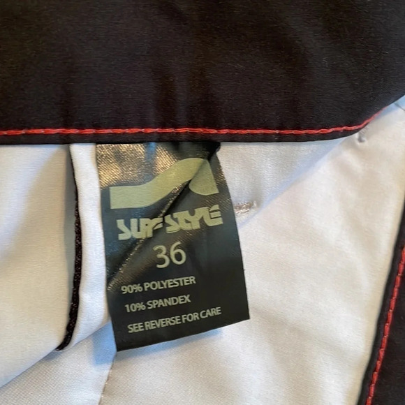 Surf Style Men’s Shorts Gray 36 Polyester Spandex Zip Fly Snap Pocket Back - Picture 3 of 7